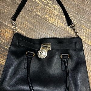 Michael Kors Black Leather Shoulder Bag